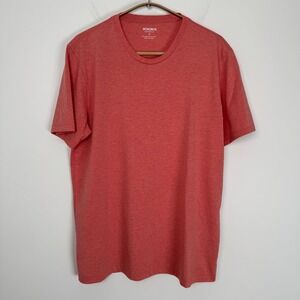 Bonobos Mens Standard Fit Crew Neck T-Shirt Heathered Coral Red Salmon Size M